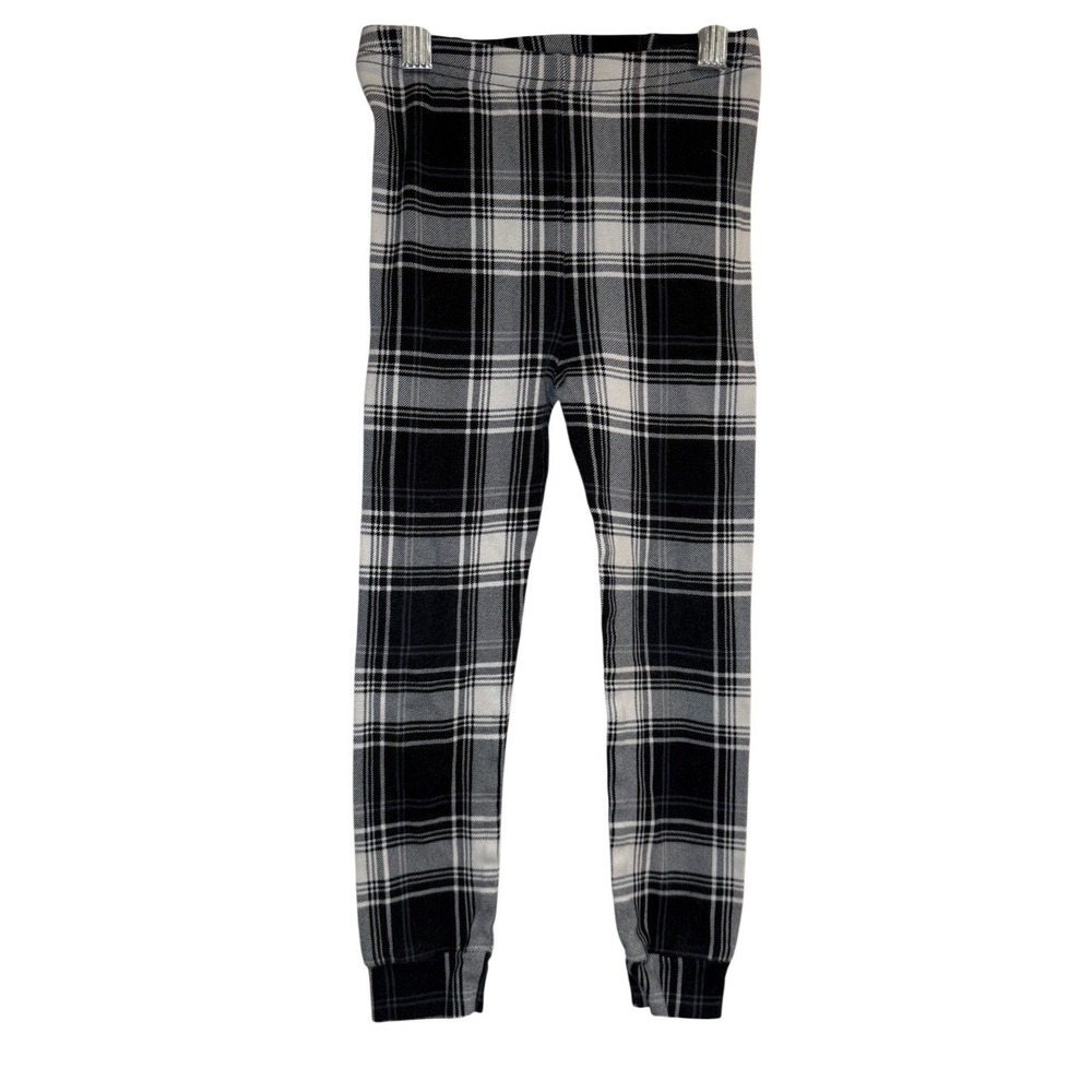 Gap Baby Kids Girls 4 Years Black White Plaid Leggings Organic‎ Cotton